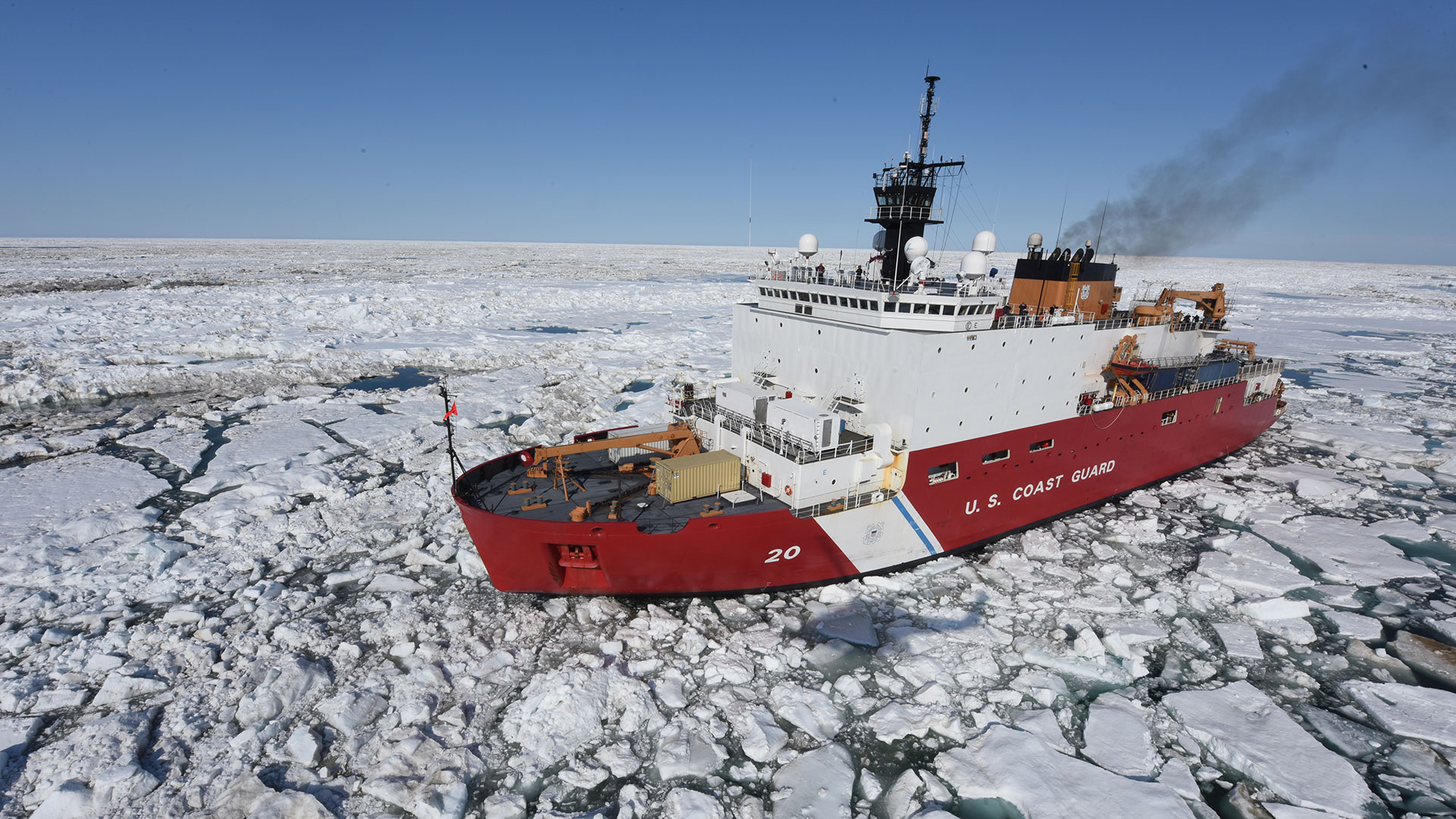 The Coast Guard Cutter Healy patrols the Arctic Ocean in July 2015. Photo: Petty Officer 2nd Class Grant DeVuyst